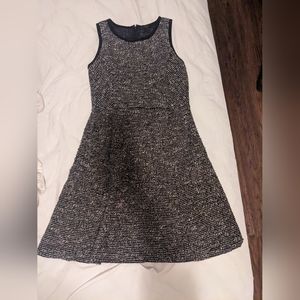 J. Crew Black & White Boucle Tweet Sleeveless Dress